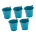thumbnail image 4 of 5 cubos decorativos de metal, mini maceteros multifuncionales, ideales para fiestas, Azul, 4 of 9