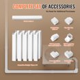 thumbnail image 4 of VEVOR Mini Split Line Set Cover 3-inch W 17.7Ft L, PVC Decorative Pipe Line Cover For Air Conditioner with 10 Straight Ducts & Full Components Easy to Install, Paintable for Heat Pumps, White, 4 of 9