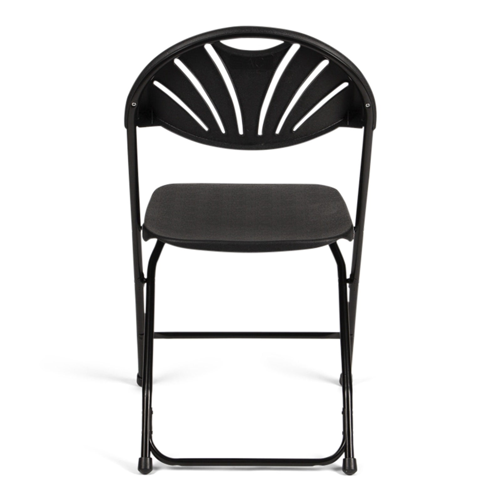 TitanPRO™ Fanback Plastic Folding Chair - Black