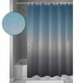 thumbnail image 4 of Grey Ombre Waterproof Fabric Shower Curtain, Navy Blue Gray Gradient Modern Abstract Art Shower Curtain for Bathroom Curtains Bathtubs Hotel Washable Shower Curtains with 12 Hooks Stall 54x78in, 4 of 6