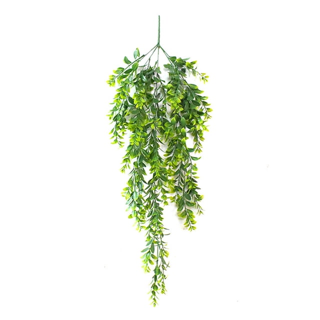 Kearding Plantas artificiales vid hoja falsa pared colgante simulación para baño hogar boda balcón flores fiesta Decoración