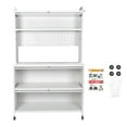 thumbnail image 4 of golytefs Wheeled Sideboard Kitchen Rack Multi-layer Storage Cabinets Microwave Oven Shelf, 4 of 9