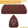 thumbnail image 3 of Unique Bargains 50 Pcs 5.31"x3.86" 600 Grit Universal Sanding Discs - Hook and Loop Sandpaper -  Paper Base Red, 3 of 6