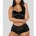 thumbnail image 4 of Conjunto de Pijama de terciopelo para mujer, Sexy ropa de dormir con tirantes finos, pantalones cortos de terciopelo, 2 piezas, 4 of 4