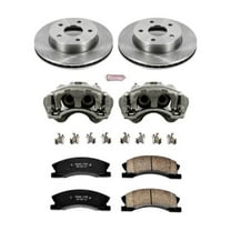 PowerStop Front Stock Replacement Brake Pad and Rotor Kit with Calipers Fits: JEEP Select Models KCOE2149