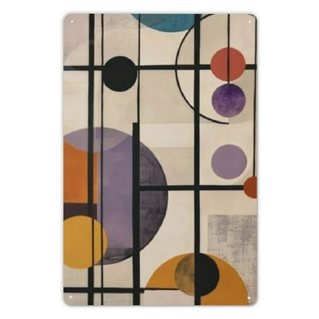 

Pratyus Kitchen Decor Summer Funny Wall Art Deco Circles Modern Orphism Home Cafe Office Club Store 8x12Inches