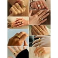 thumbnail image 3 of KeyStyle Chunky Dome Rings for Women 14K Gold Plated Signet Ring for Men Stacking Croissant Statement Ring Jewelry Gift for Women, Size 7-12, 3 of 10