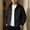 Black, variant on LVHAOGJOB Mens Fleece Jackets Windbreaker Collared Sherpa Lined Zip UP with Pockets Hiking Big and Tall Coats for Men
