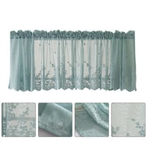 UPOUART 1Pcs Short Sheer Curtains Blue Polyester Privacy Protection for Friends
