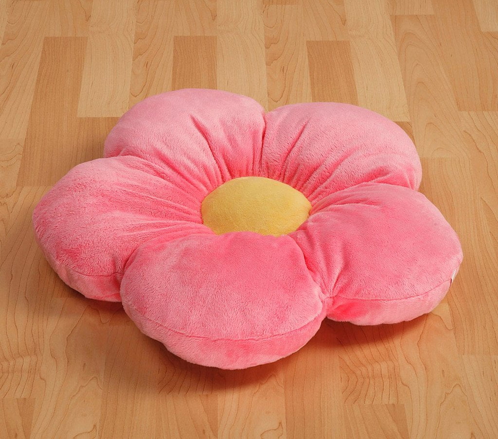 Sunflower Pillow Sofa Chairs Floor Pillow for Kids Reading Nook Watching TV Bed Room Decoration SYSI 17 Flower Plush Pillow Smile Flower Shaped Seating Cushion Rainbow