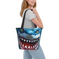 thumbnail image 2 of Salouo Cartoon Cute Shark for Shoppers Tote for Women Foldable Handbags with Big Capacity Casual One-Shoulder Shopping Bag Hobo Bags Fit for Office/Shopping/Park, 2 of 6