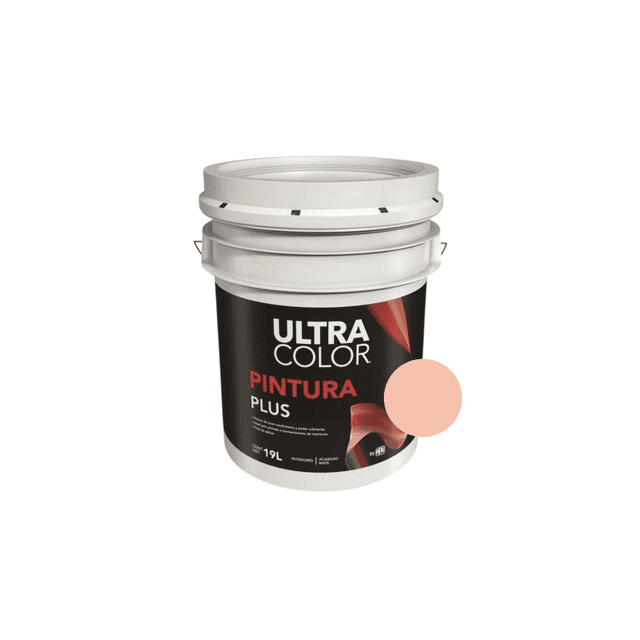 Cubeta De Pintura Vinilica Acrilica Lavable 19 Litros - Color Salmon