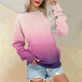 thumbnail image 3 of ManxiVoo Womens No Hood Pocket Sweatshirt Cozy Fall Winter Fashion Top with Front Pouch L Size Purple, 3 of 6