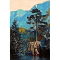 thumbnail image 2 of PI Studio 23x32 White Modern Wood Framed Museum Art Print Titled - Pine on Blue, 2 of 4