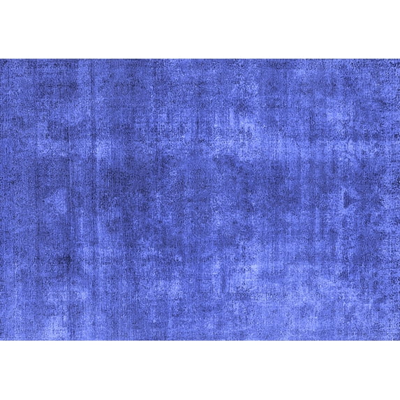Ahgly Company Machine Washable Indoor Rectangle Oriental Blue Industrial Area Rugs, 7' x 9'
