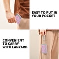 thumbnail image 4 of Cloth Wallet with Lanyard & Multiple Compartments Fashion Purse Zipper Clutch Bag for Cash Cards Coins Dog Paw Prints and Bows, 4 of 6
