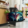 thumbnail image 6 of Wolf Large Capacity Reinforced Oxford Cloth Storage Bin - Reusable, Foldable Picnic Baskets, Decorative Box, and Tote Bag, 6 of 7