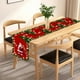 thumbnail image 4 of Uuiauoio Red Christmas Table Runner Santa Claus Print Festive Holiday Decor for Dining Coffee Kitchen Tables Spill Resistant Easy Clean Material Party Gathering Decoration Gift, 4 of 4