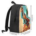 thumbnail image 3 of Zufioo Cool Camel Oasis Vibes Pattern Adult Backpack,Wear-resistant and Breathable Multi-pocket Backpack, Suitable for Travel, Business and Outdoor Activities, 3 of 9
