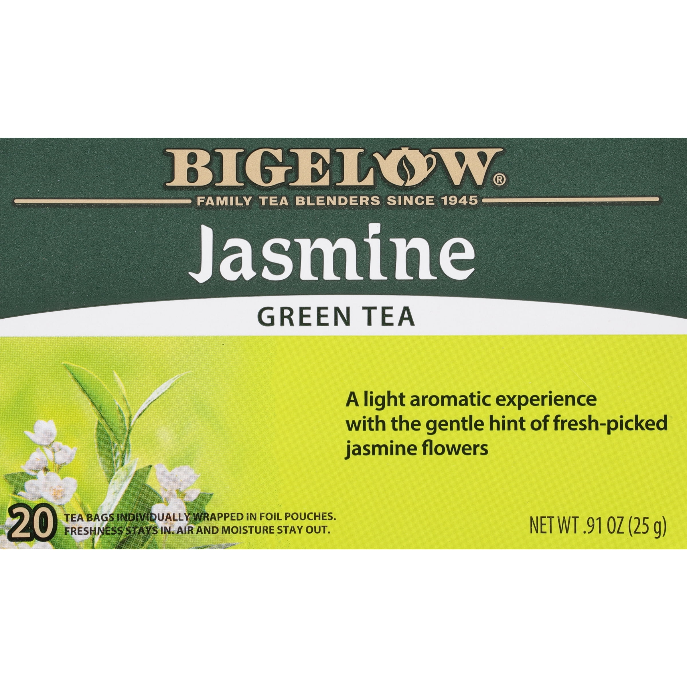 (3 pack) Bigelow Jasmine, Green Tea Bags, 20 Count