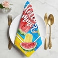 thumbnail image 2 of Pink Watermelon Cloth Napkins, Summer Botanical Watercolor Washable and Reusable Dinner Napkins Set of 4, Table Napkin for Kitchen Party Birthday Wedding Hotel Housewarming 20"x20", 2 of 9