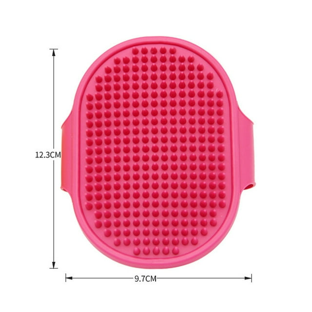 Cepillo de baño para perros Qianli rosa, cepillo de masaje de belleza de goma de silicona para gatos, cepillo de limpieza para cachorros