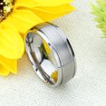 thumbnail image 3 of 8MM Comfort Fit Titanium Wedding Band Beveled Edges Grooved Dome Ring (Size 7 to 14), 3 of 3