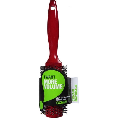 Conair I Want More Volume! Natural Wood Round Hair Brush