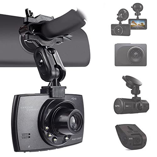 Sportway S60 Support de Miroir Dash Cam avec 10 Joints Différents Kit Adapté pour Z-Edge, Old Shark, YI, Falcon Zero F170HD et la Plupart des Autres Caméras Dash