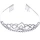 thumbnail image 1 of Flash Diamond Crown Tocado de novia Accesorios de moda Tocado Diadema de corona casada (Plata), 1 of 5