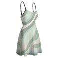 thumbnail image 4 of Abstract Green Wavy Pattern Sleeveless Dresses Slip Dress Women's Dresses Dresses For Womens, 4 of 6