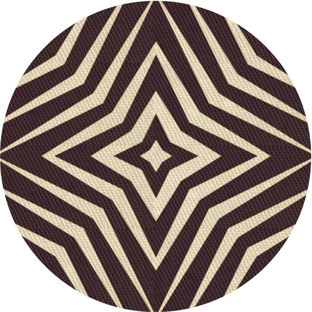 Ahgly Company Machine Washable Indoor Square Transitional Light French Beige Brown Area Rugs, 3' Square