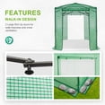thumbnail image 3 of EAGLE PEAK 8x6 Portable Walk-in Greenhouse Instant Pop-up Indoor Outdoor Plant Gardening Green House Canopy with Dual Roll-up Zipper PE Door & Upgraded Screen Mesh Door, Green, 3 of 7