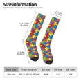 thumbnail image 3 of Womens Autism Awareness Puzzle Piece Pattern Knee High Socks Comfy Thermal Boot Long Socks, 3 of 7