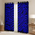 thumbnail image 2 of Feelyou Fashion Zebra Print Black Out Curtains, Blue Lines Abstract Curtains Pack of 2 (42x63 Each), Teens Kids Boys Girls Bedroom Curtains, Living Room Curtains Decor, 2 of 6