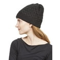 thumbnail image 2 of Gravity Threads Weave Pattern Knit Beanie, Black, 2 of 2