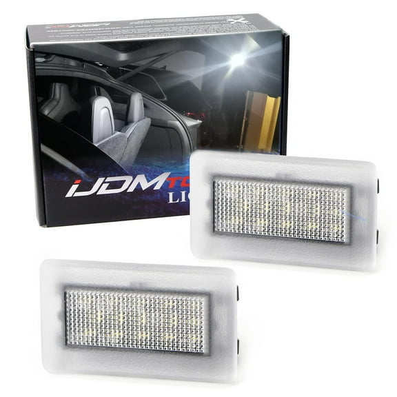 Xenon Wihte Full LED Side Door Courtesy, Footwell, Trunk/Cargo Light Assemblies For Tesla Model 3 Y X S CyberTruck, CAN-Bus Error Free