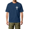 thumbnail image 3 of HAJWOH Mens Jesus Cross Printed Short Sleeve Cotton T-Shirts Crew Neck Shirts Faith Christ Tops, 3 of 5