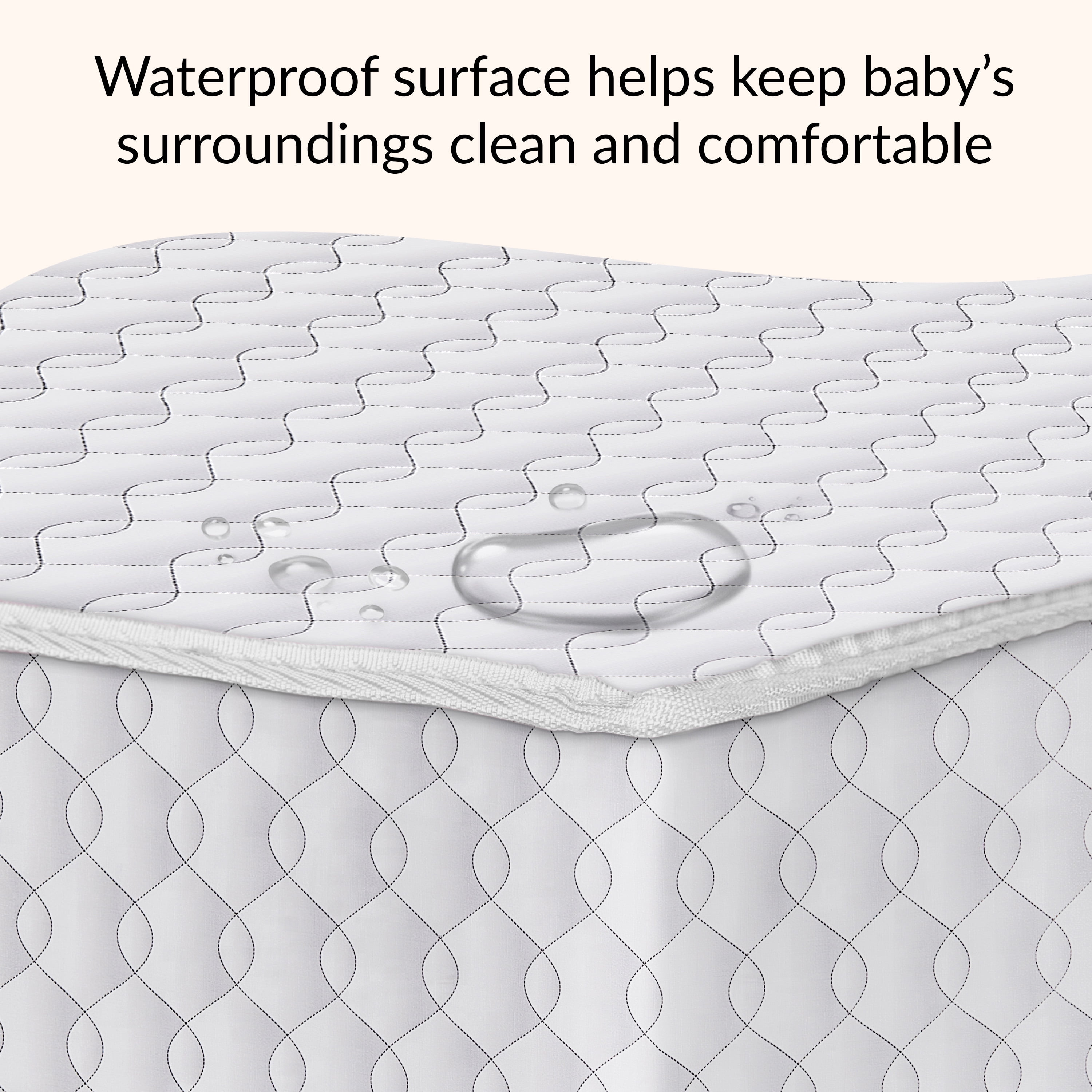 Dream On Me 2 in 1 Cozy Cloud Crib and Toddler Mattress, Taffeta