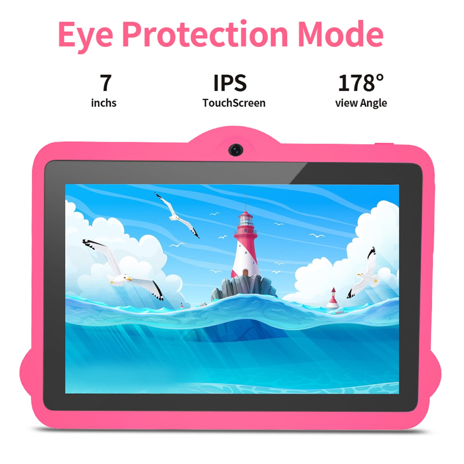 CVLNCYCLING Clearance Kids Tablet,7-inch Children's Tablets Computer WiFi Bluetooth Android Tablets Children's Early Education Learning Machine Parent-child Gift Machine Built-in Cameras