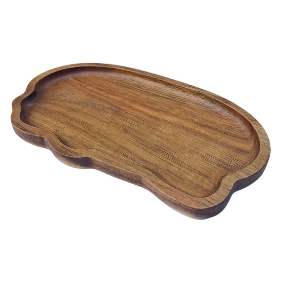 OIUR Japanese Style Wood Serving Tray Cheese Board Charcuterie Board Coffee Trays Rectangular Round Platter for Desserts Cheese Snacks Fruits