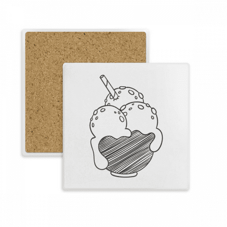 

Black Bowl Biscuits Ice Ball Square Coaster Cup Mat Mug Subplate Holder Insulation Stone
