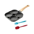 thumbnail image 2 of Sartén antiadherente para huevos, sartén redonda antiadherente, para huevos, sartén para cocinar huevos domésticos, sartén para panqueques para 4 agujeros, 2 of 9