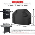 thumbnail image 2 of Grill Cover, 55 inch Heavy Duty BBQ Gas Grill Cover for Outdoor Grill, Waterproof, Weather Resistant, Anti-UV, Rip-Proof, Fade Resistant Barbecue Cover with Hook-and-Loop Straps for Most Grills, 2 of 7