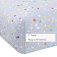 thumbnail image 6 of Mainstays Kids 100% Cotton Percale Bed Sheet Set, Full, Stars, 4 Pieces, 6 of 8