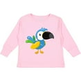 thumbnail image 3 of Inktastic Colorful Parrot, Tropical Parrot, Cute Parrot Boys or Girls Long Sleeve Toddler T-Shirt, 3 of 5