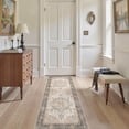 thumbnail image 2 of UERMEI 2x6 Washable Runner Rugs for Hallway, Modern Vintage Non Slip Indoor Rug for Entryway Doormats Bedroom Kitchen, Vacuum-Friendly Home Decor Carpet, Black/Sage/Brown, 2 of 10