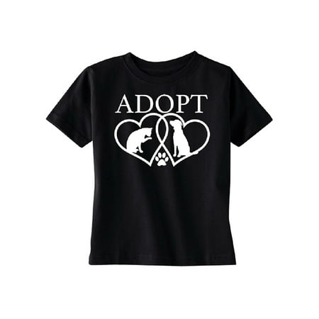 Adopt Heart Dog & Cat Best Friends TODDLER T-shirt (The Best Souvenirs Auckland)