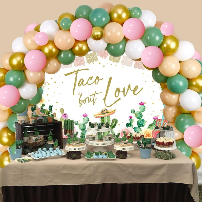 Taco bout Love Cactus Fiesta Party Pink Yellow Floral Greenery store Girl Photography Backdrop Photobooth Curtain Tapestry Bridal Baby Shower