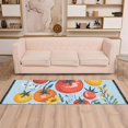thumbnail image 2 of Yayeee Hallway Runner Rug 2'x6' Non Slip Machine Washable with Rubber Backing, Yellow Floral Tomatoes, 2 of 8